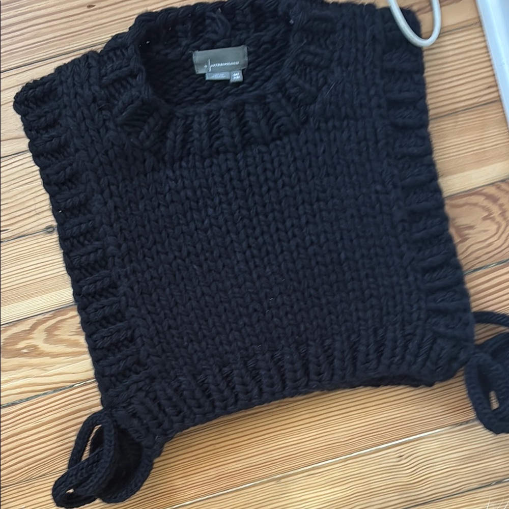 Anthropologie Black Knit Scarf